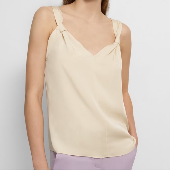 NWOT Theory Silk Camisole Cream Size P - Picture 1 of 8